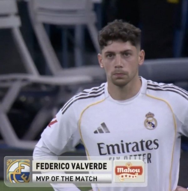 老牌配资平台 远射先拔头筹！官方：巴尔韦德当选皇马vs赫罗纳全场MVP